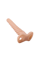 Спиралевидный телесный плаг - 15 см. (Цвет: телесный)