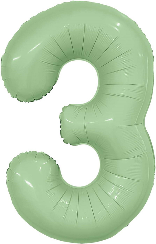 Ag 40 Цифра "3" Олива Slim в упаковке / 1 шт