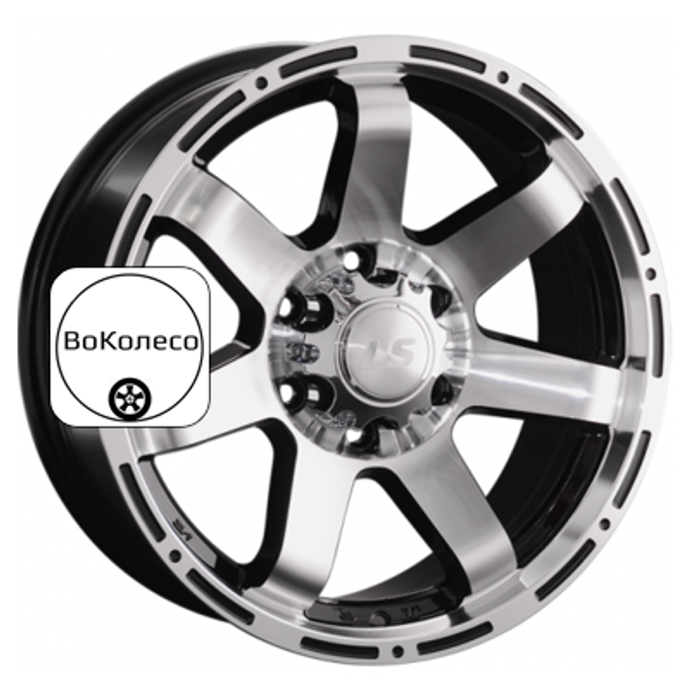 8x18/6x139,7 ET20 D106,1 1289 BKF (конус, Колпак+лого) LS