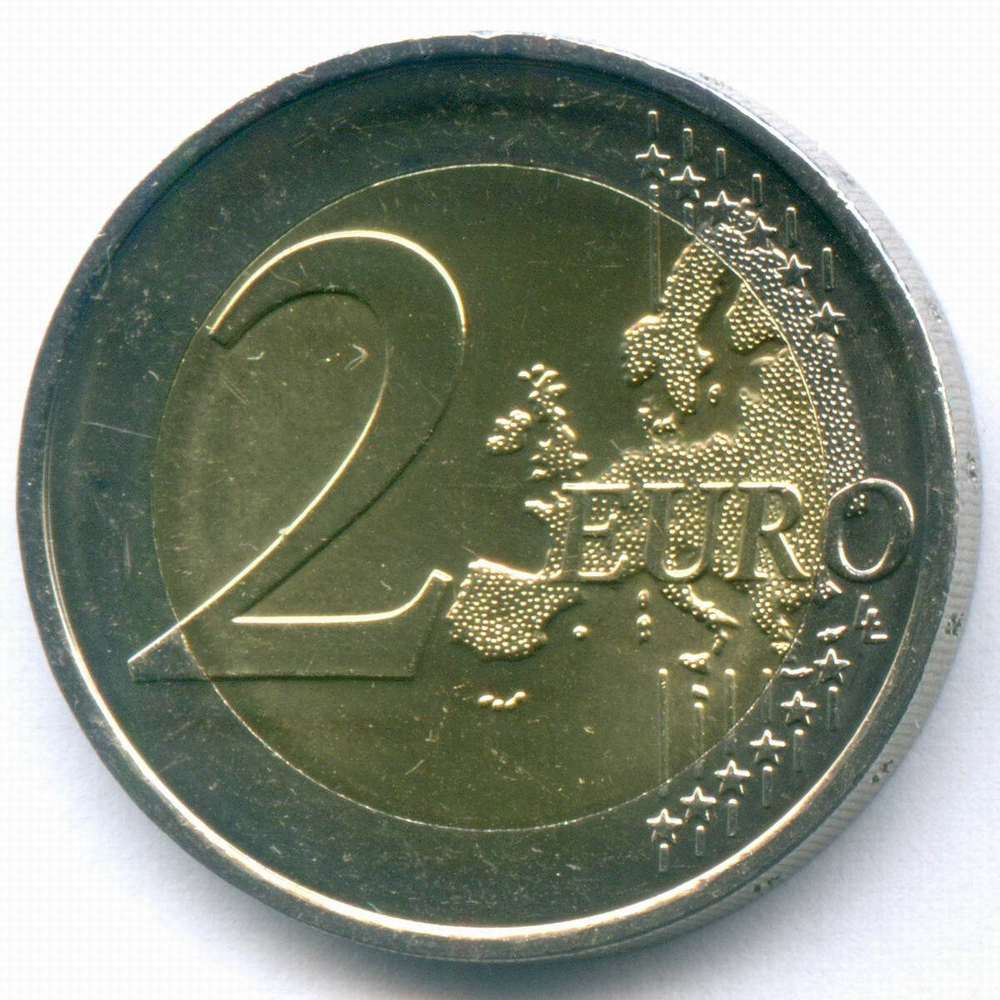 2 евро 2023 год. Андорра. Регулярный выпуск. Биметалл UNC