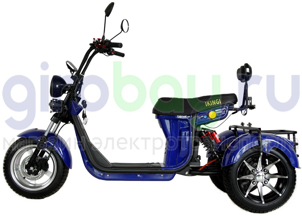 Электроскутер IKINGI M7 PRO TRIKE 3333W - Синий фото №6