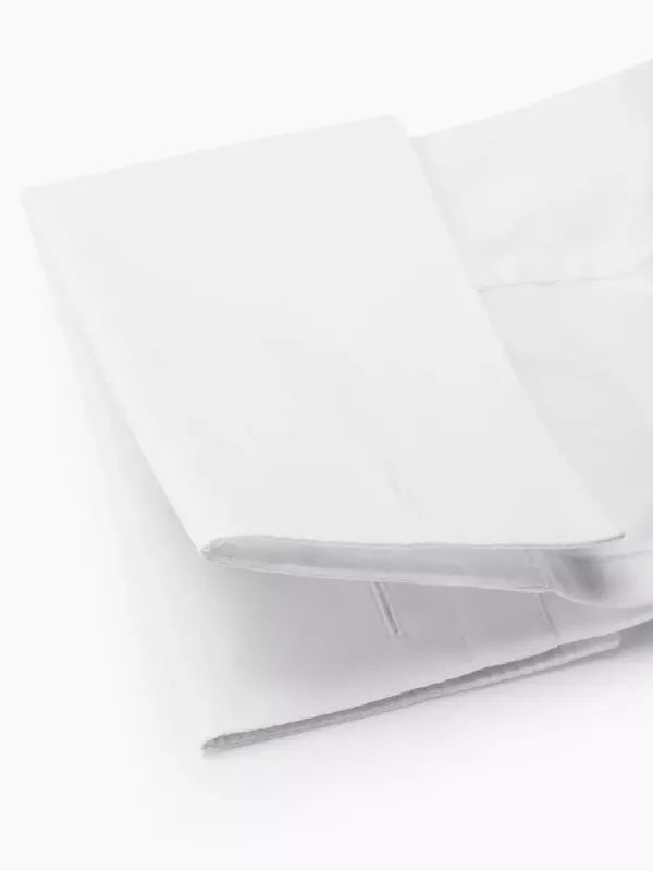 Рубашка под бабочку и запонки приталенная SLIM FIT, белая