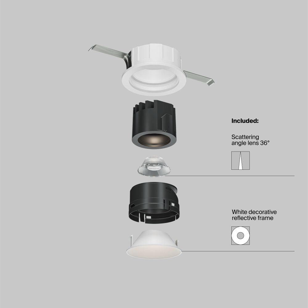 Светильник встраиваемый светодиодный Maytoni   DL057-7W4K-W