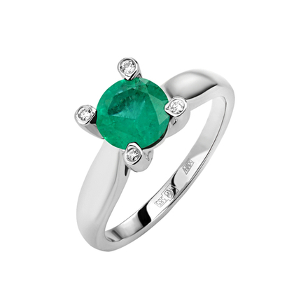 Кольцо с бриллиантами  из белого золота JA-K-628810-3