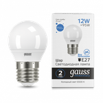 Лампа Gauss LED Elementary Шар 12W Е27 950lm 6500K  53232