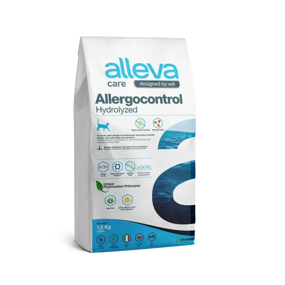 Alleva care cat allergocontrol сухой диетический корм для взрослых кошек при аллергии - 1,5 кг