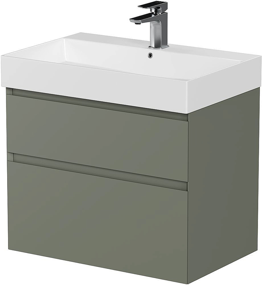 Тумба с раковиной Allen Brau Infinity 70 1.210025.CGM олива матовая