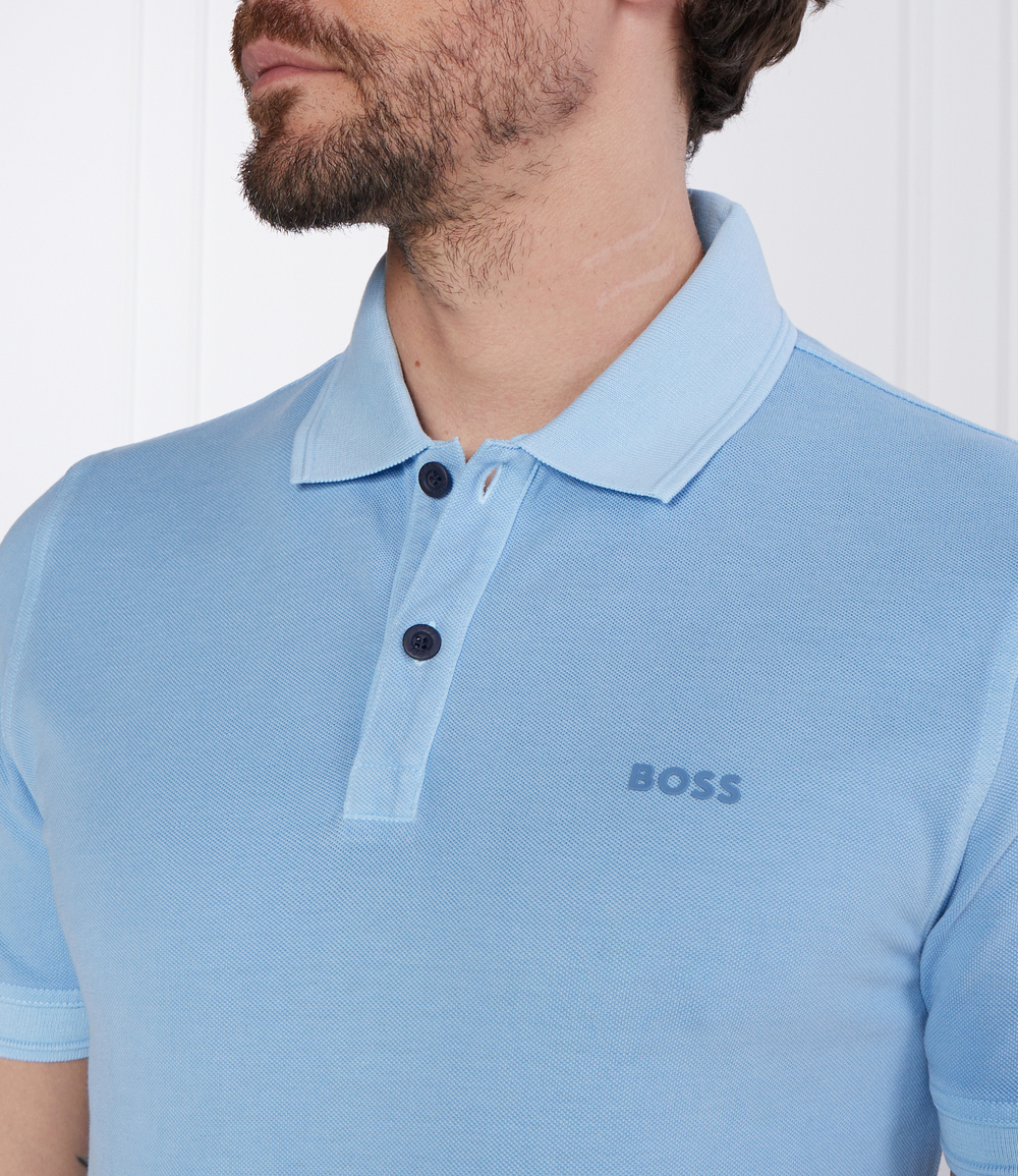 Поло Prime BOSS ORANGE - голубой(50468576)