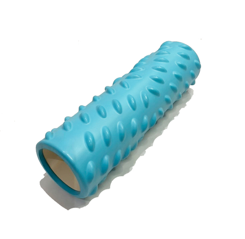 Ролик массажный для йоги MARK19 Yoga Cobblestone 45x14 см бирюзовый