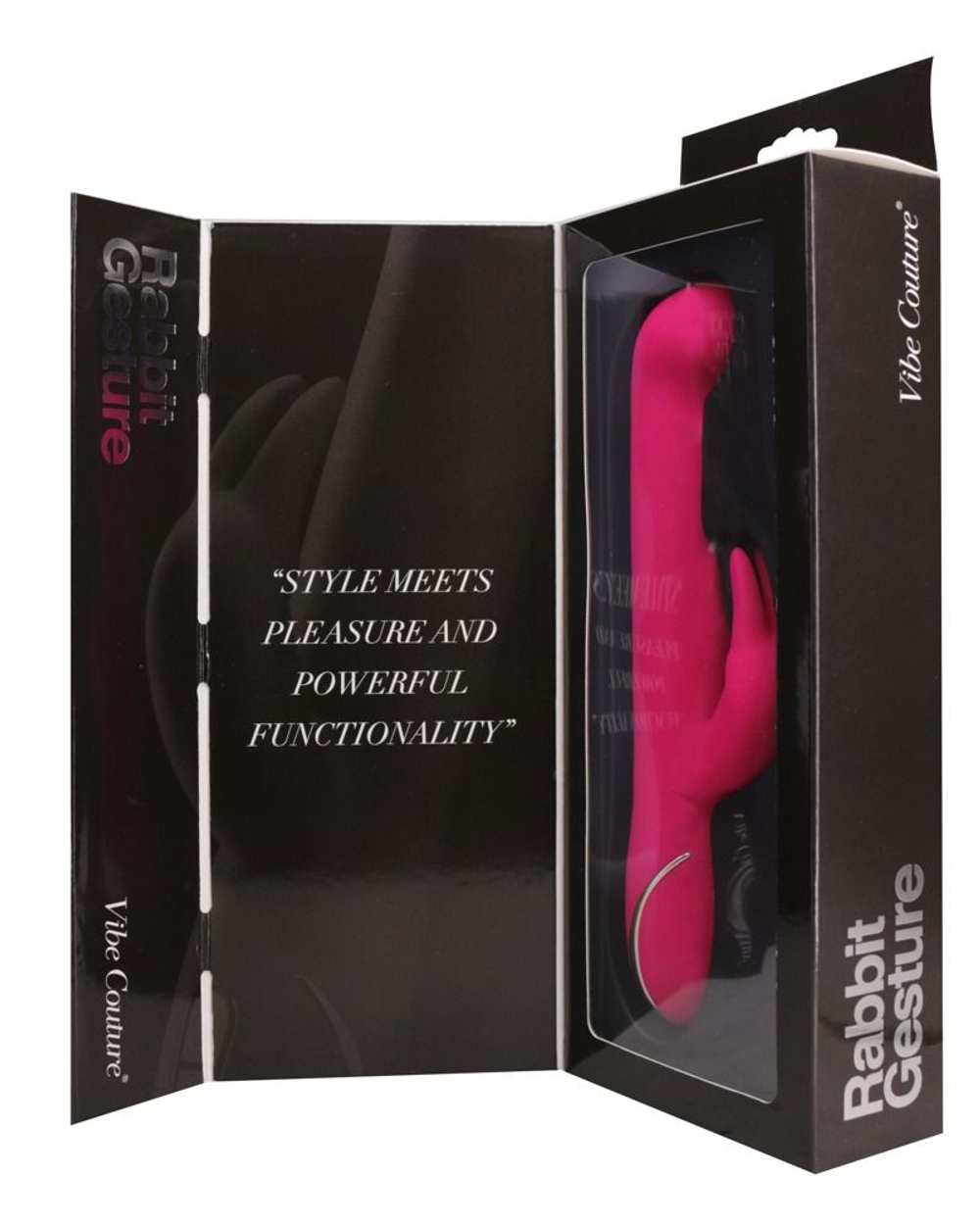 Розовый вибратор со стимулятором клитора - 22 см. (Цвет: розовый)