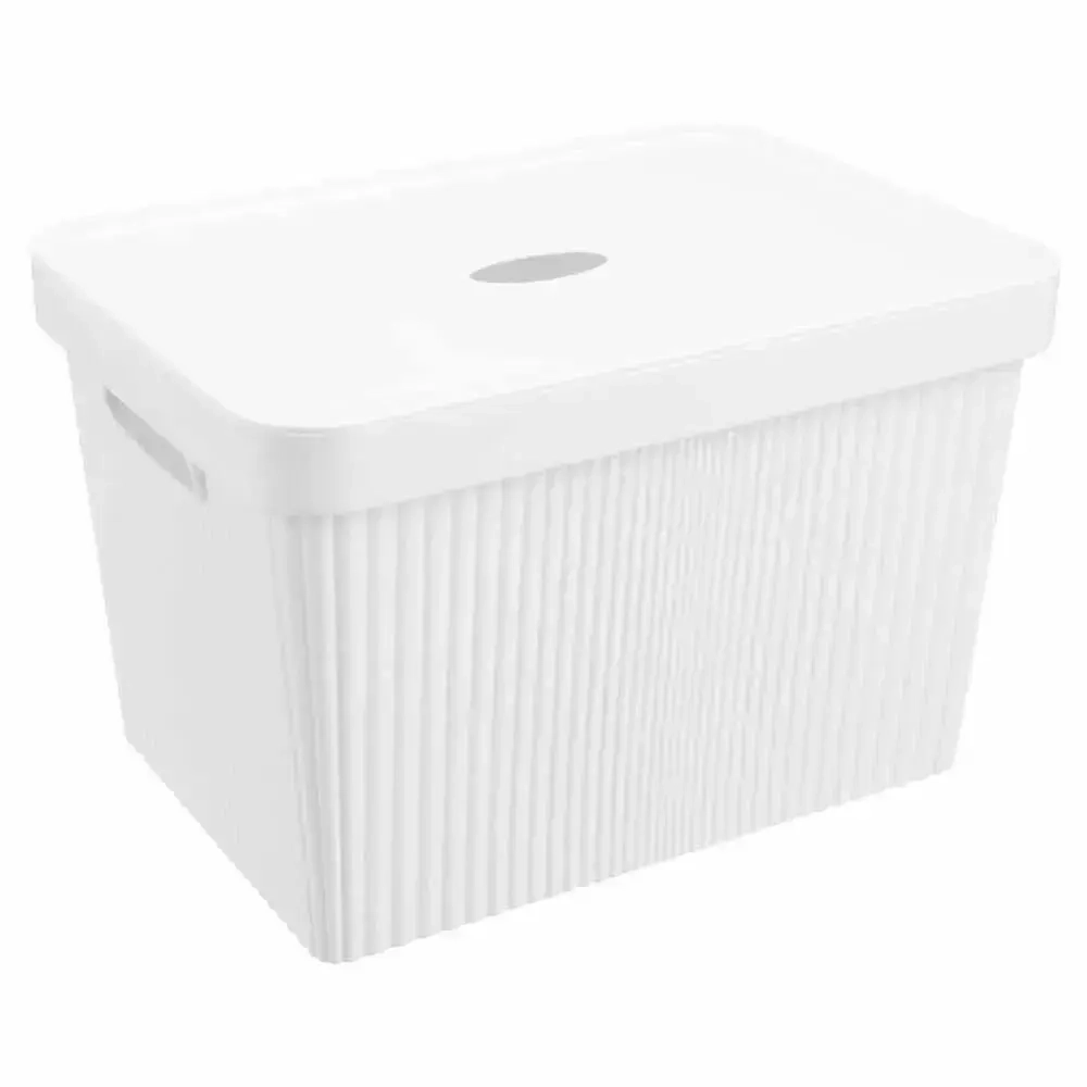 Лоток с крышкой velvet, 380х249 мм, 20л (белый)