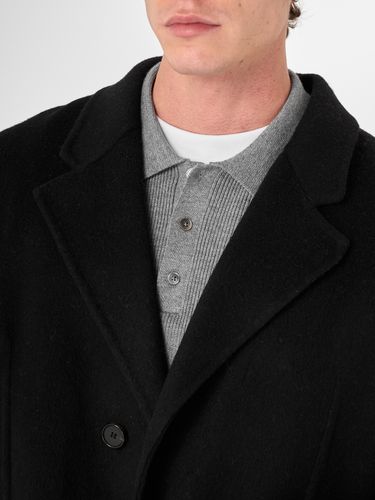 Черное шерстяное пальто HEATHEN