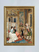 Картина на стену для интерьера на холсте "Золотой век" в классической раме 41*51 см