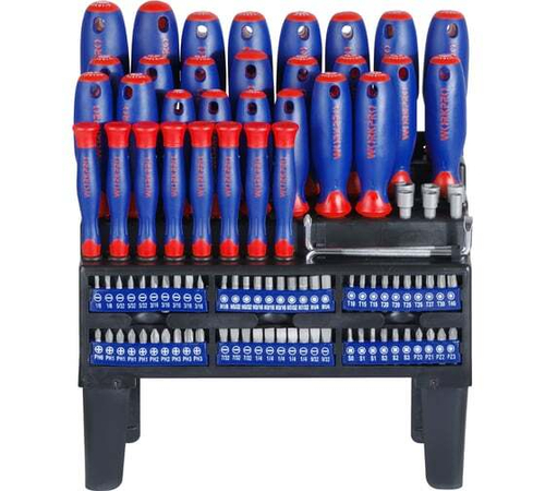 Набор отверток и бит WORKPRO 100 шт. с подставкой PRO WP200507