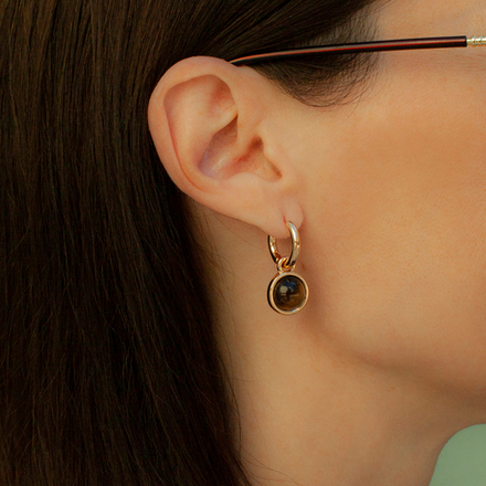 Серьги Fiore Luna TIGER EYE LE1115 BR/G