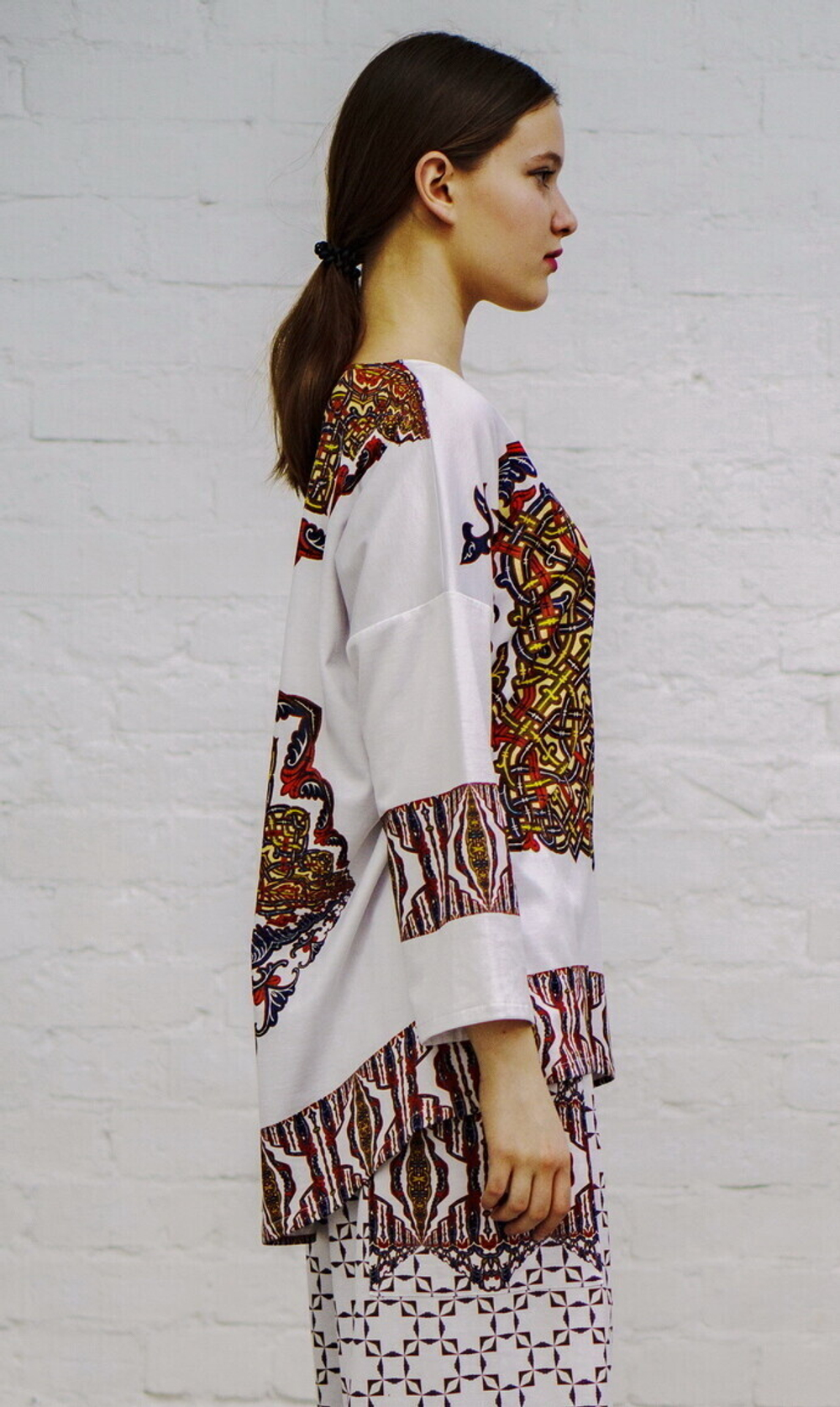 Туника "Русский орнамент 2", по мотивам рукописных книжных заставок славянских раннехристианских манускриптов