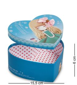 WG-69/1-B Коробка подарочная «Сердце» цв.голубой