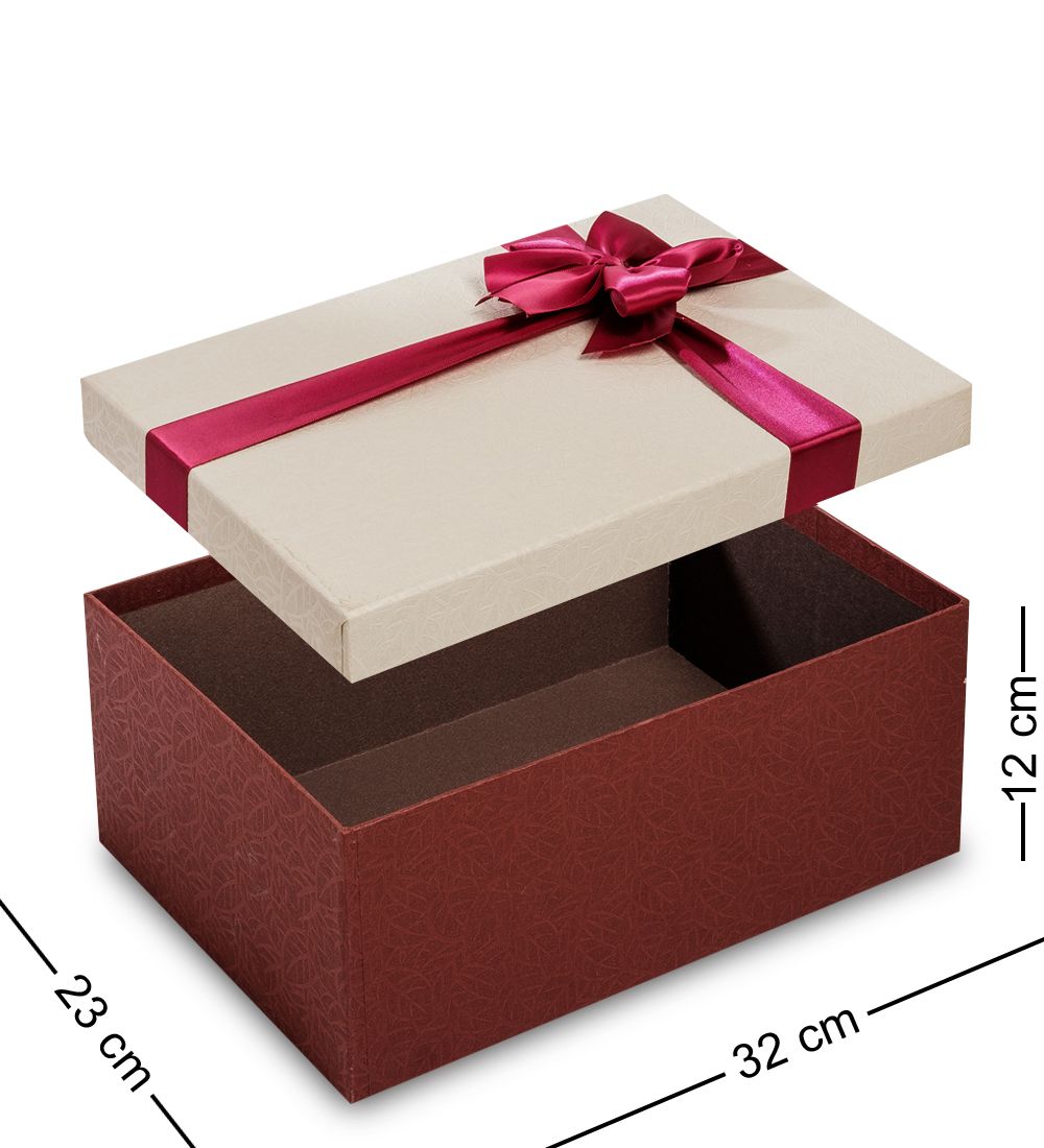 WG-50/3-A Коробка подарочная «Прямоугольник» цв.бордов/беж.
