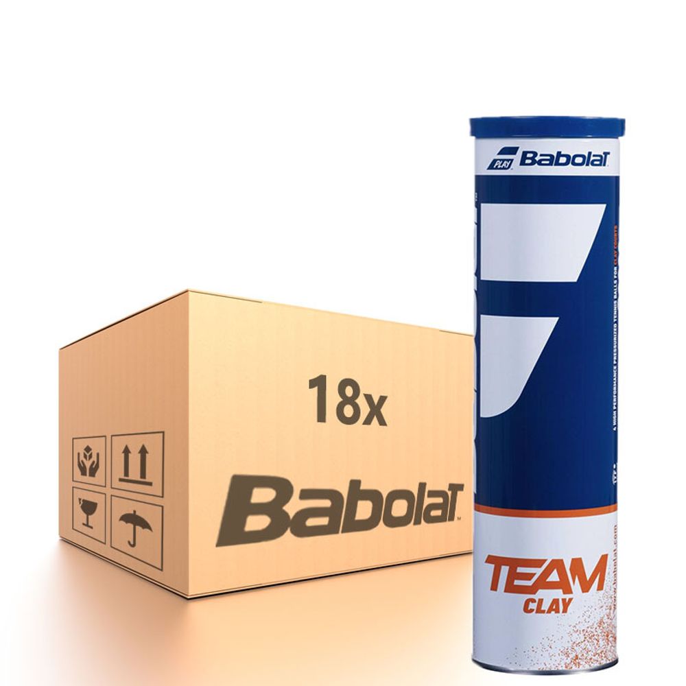 Упаковка теннисных мячей Babolat Team Clay - 18 x 4B