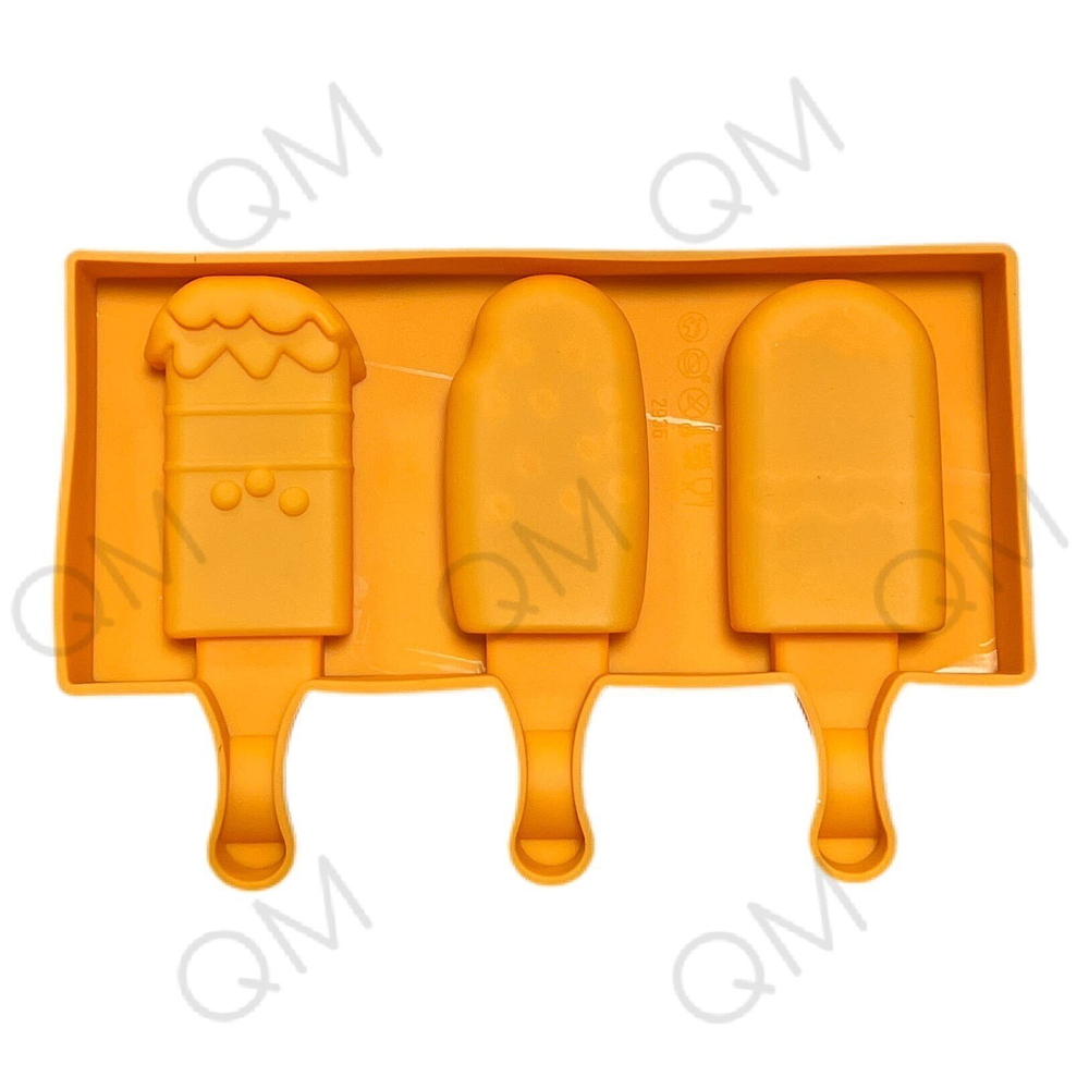 Форма для мороженого «Эскимо со сладостями», 3 ячейки (74,2 см), 19,517,7 см, цвет МИКС