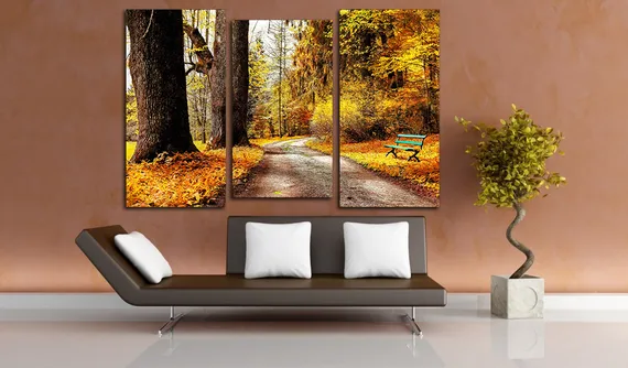 Модульная картина "Осенняя тропа"