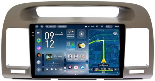 Магнитола для Toyota Camry 30 2001-2006 (рамка оливковая) - Teyes CC4-PRO монитор 9.5" 2K QLED на Android 13, Быстрейшая, Snapdragon 778G, ИИ, CarPlay, DSP, 4G SIM-слот