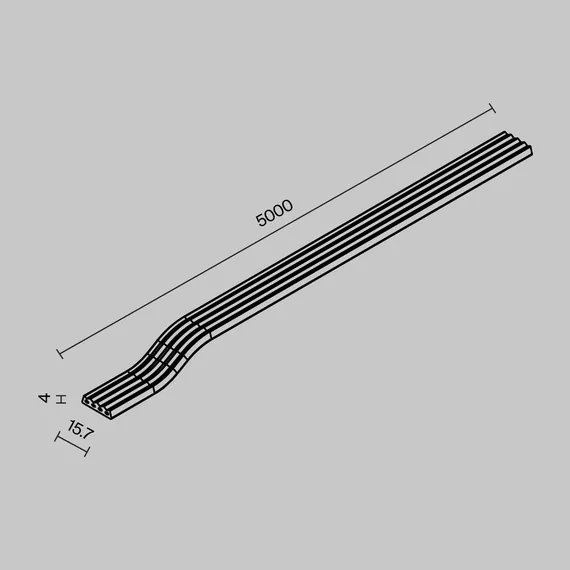 Токоведущая лента 5м Exility IP черный Outdoor o-tr002-pw-5m