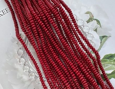 "Жемчуг" 4,5мм, "Майорка. Имитация", рондель (винный цвет)