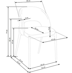 Стул HALMAR K455 темно-зеленый/черный