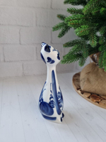 Кот фигурка гжель