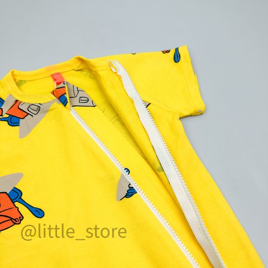 Комбинезон из футера(тонкого) Moi Noi, Замки на песке на желтом