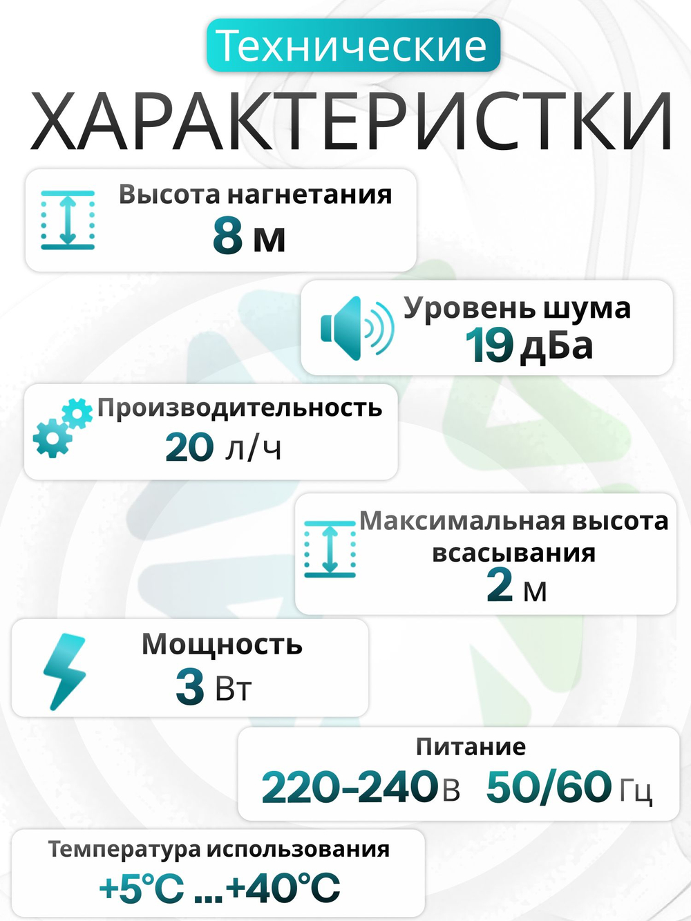 Дренажная помпа насос Caspia Tube 20 л/ч