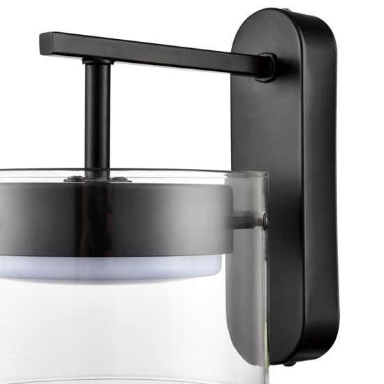 8232/1WY УЦЕНКА(НЕВОЗВРАТНЫЙ ТОВАР) COMFI LN25 000 черный/прозрачный, металл/стекло Бра LED GX70 1*10W 220V NATALINA