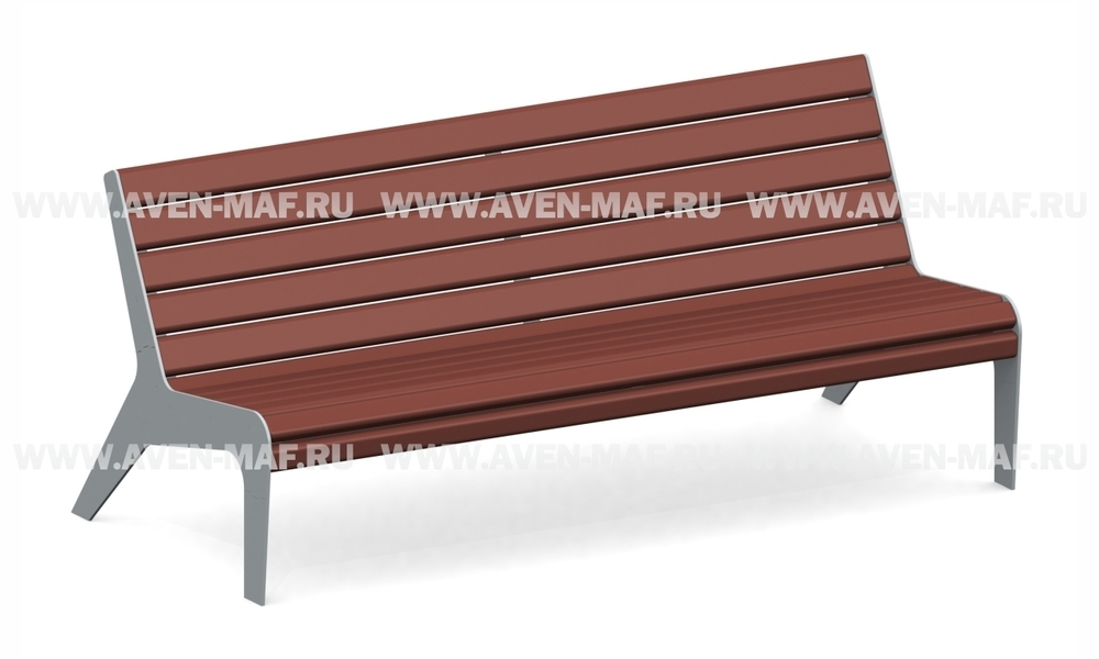 Скамейка на металлическом каркасе