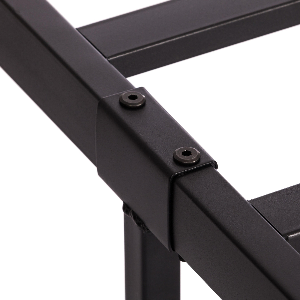 Кровать AT-803 дерево гевея/металл, 160*200 см (Queen bed), красный дуб/черный