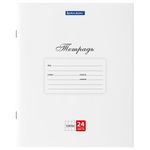 Тетрадь 24 л. BRAUBERG "КЛАССИКА", клетка, обложка картон, БЕЛАЯ, 106484, 18шт