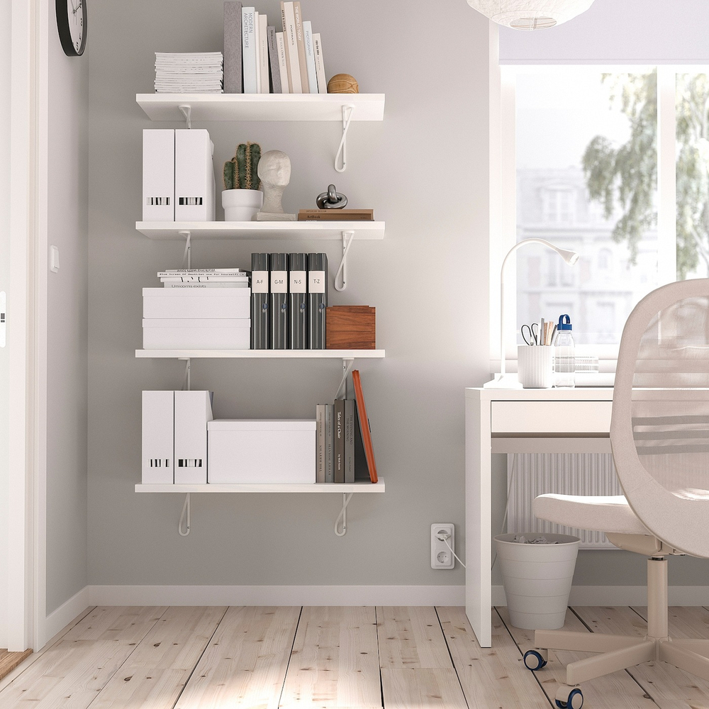 IKEA FÖRLÄGGARE  (ИКЕА ФÖРЛÄГГАРЕ)  -  Кронштейн, белый, 18x25 см