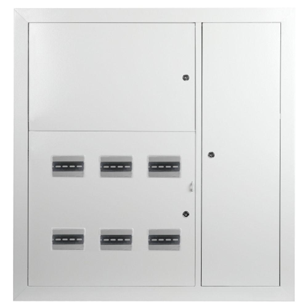 Корпус металлический встраиваемый ЭРА SIMPLE ЩЭ-6 (1000х960х140) 6 квартирный IP31 УХЛ3 серый | Щиты этажные металлические
