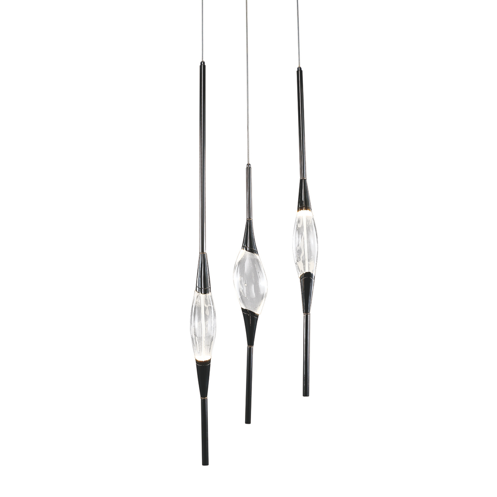 Подвесной светильник Pezzo 3 pearl black