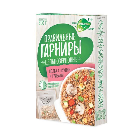 -Правильные гарниры Полба с цукини и грибами 300 г