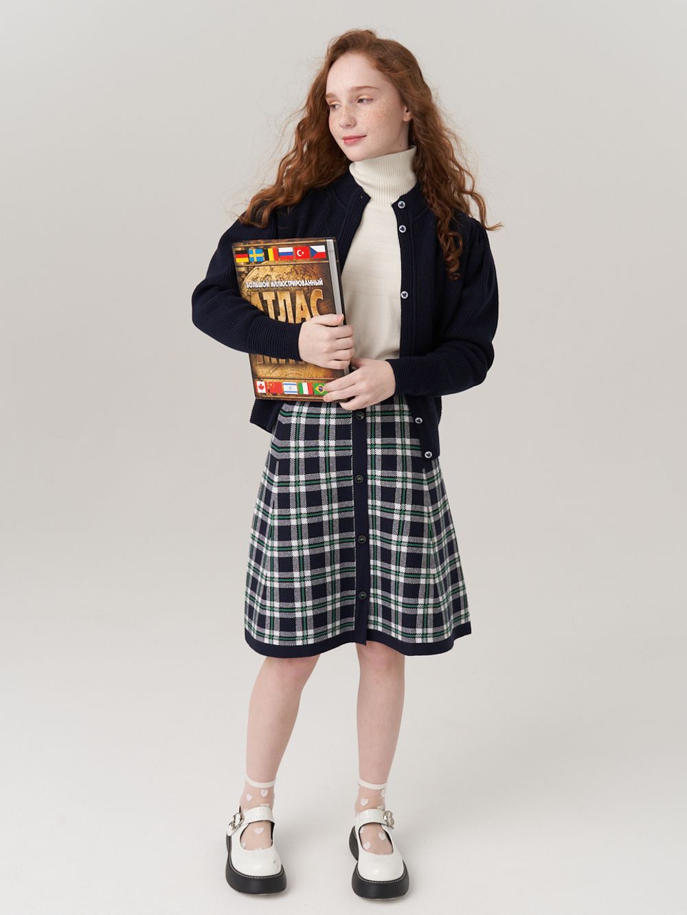 Кардиган для девочки AT1058 синий