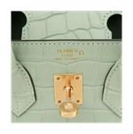 HERMÈS Birkin 25 Vert D’Eau из матовой кожи аллигатора, позолоченная фурнитура, «never worn»