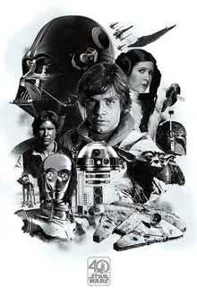 Постер Star Wars 40th Anniversary (Montage)