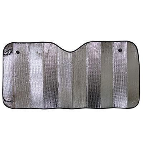 Шторка на лобовое стекло серебро 150 х 70 см гармошка двусторонняя Skyway