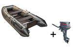 YACHTMAN-320 СК хаки-черный + KAMISU T 9.8 BMS (комплект лодка + мотор)