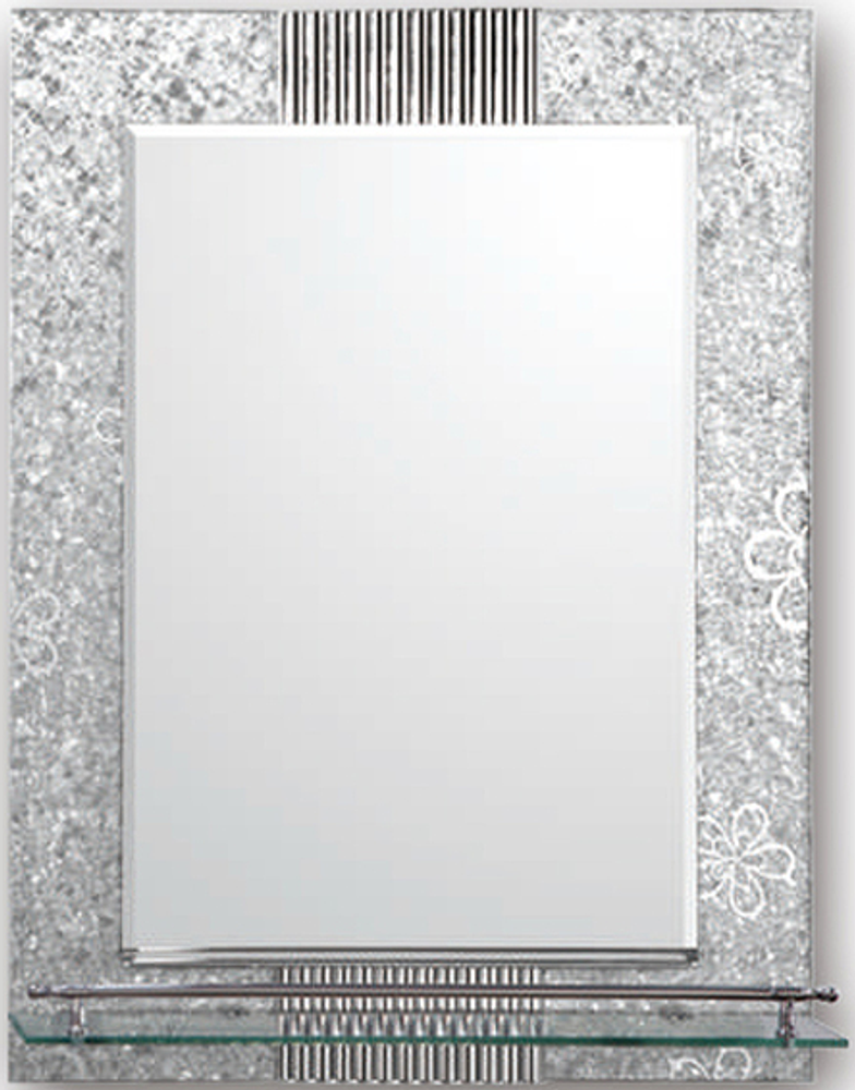 Зеркало с полкой 60х45см серое Фрап Зеркало с полкой 60х45см серое Фрап