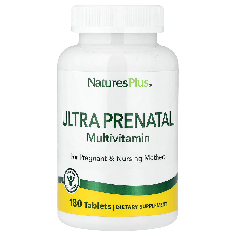 NaturesPlus, Ultra Prenatal, мультивитамины для беременных, 180 таблеток