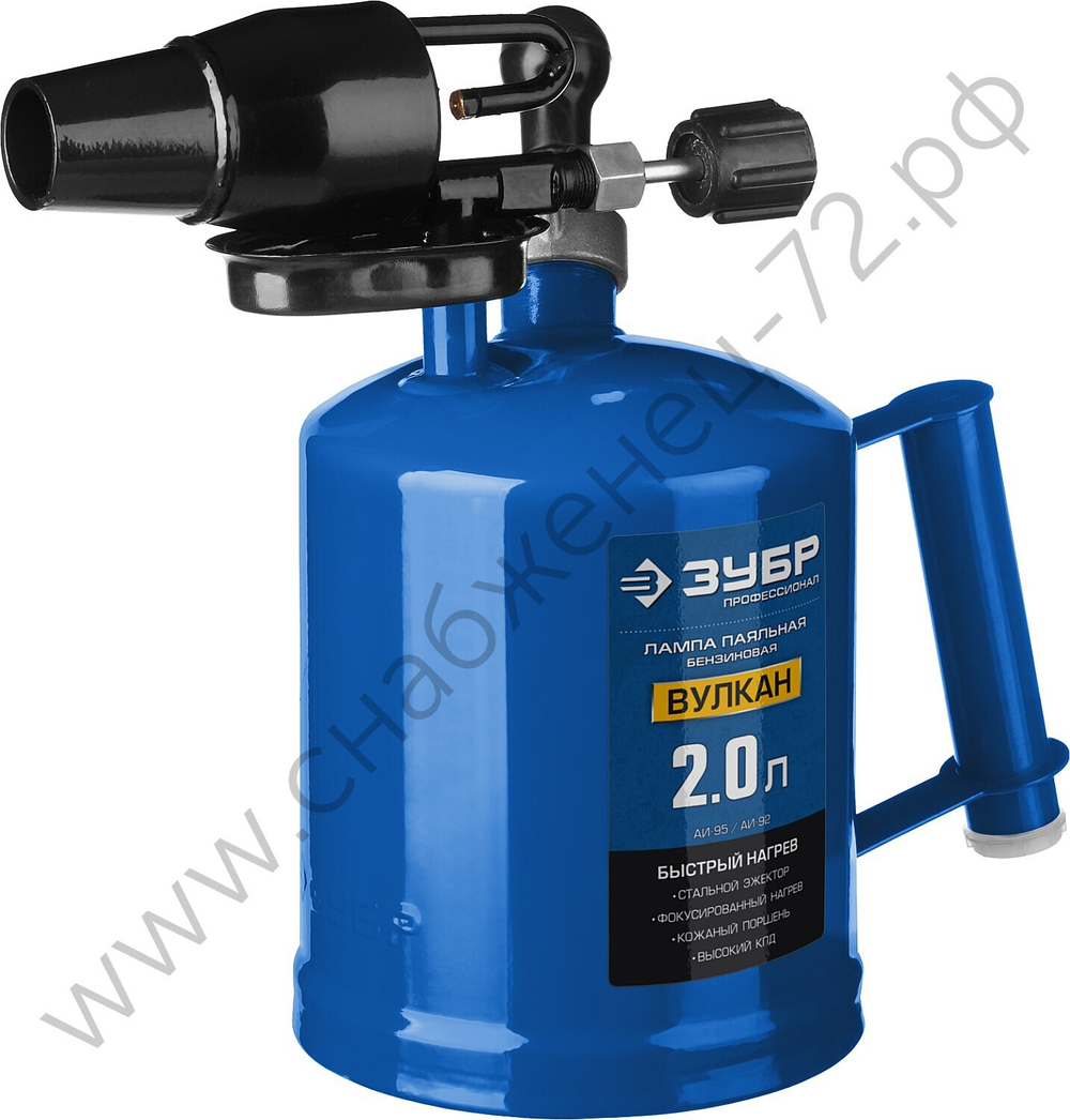 ЗУБР ВУЛКАН ВК-20, 2 л, стальной эжектор, Паяльная лампа, Профессионал (40652-2.0)