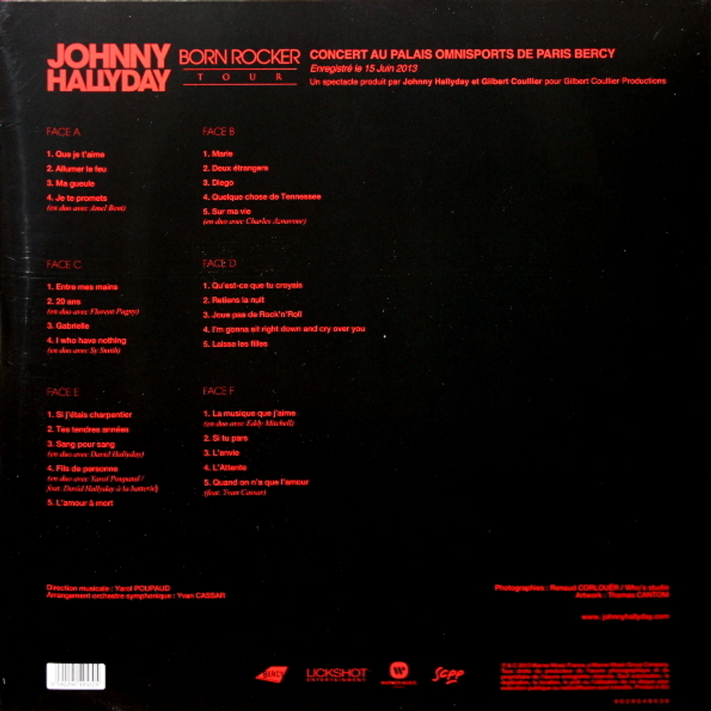 Johnny Hallyday / Born Rocker Tour - Concert Au Palais Omnisports De Paris Bercy (Limited Edition)(Coloured Vinyl)(3LP)
