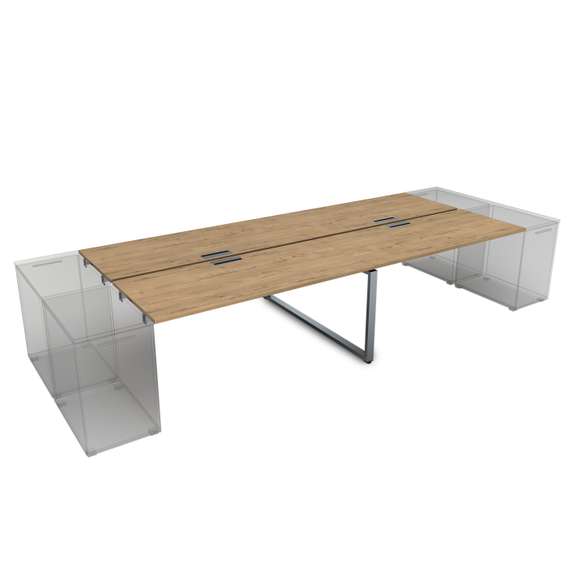 СТБД-О.989 Стол системы БЕНЧ на 4 рабочих места, приставной (2800*1635*750)